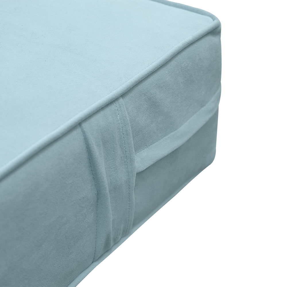 STYLE V2 - Velvet Indoor Daybed Mattress Bolster Backrest Cushion Pillow |COVERS ONLY|