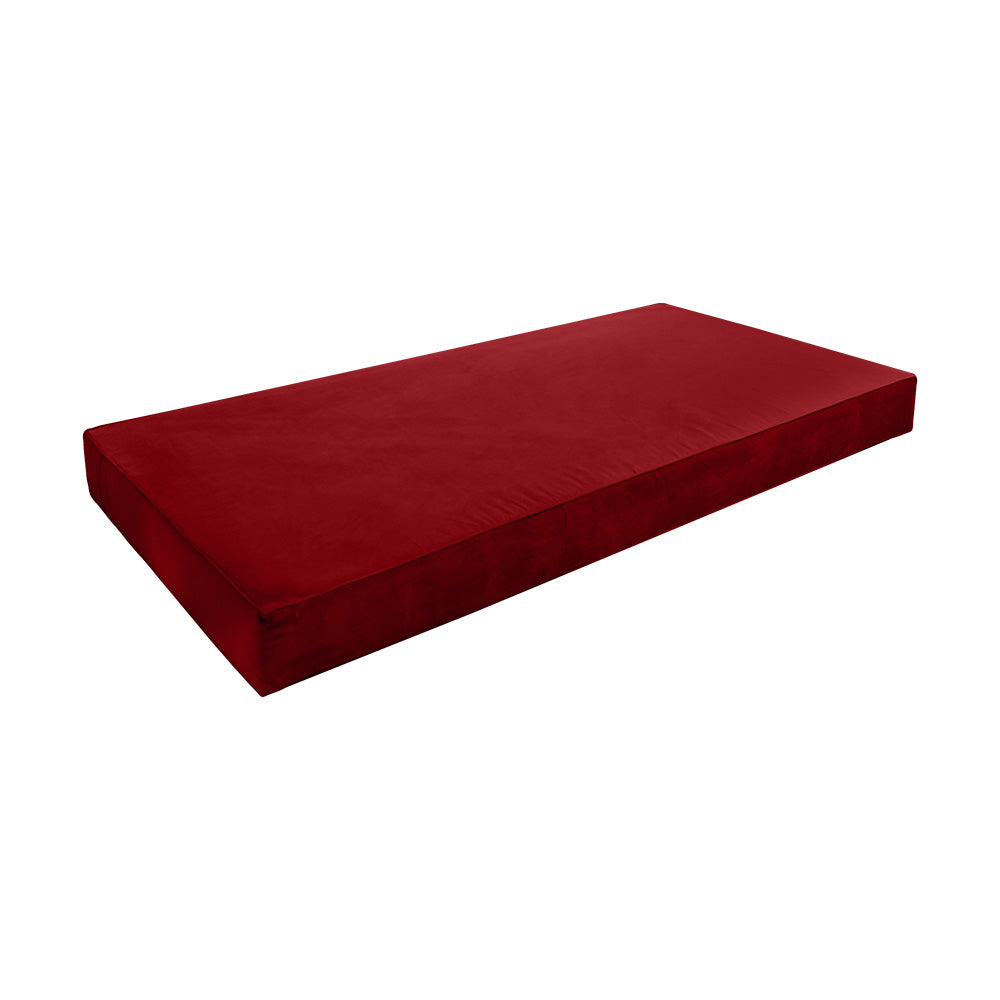 STYLE V2 - Velvet Indoor Daybed Mattress Bolster Backrest Cushion Pillow |COVERS ONLY|