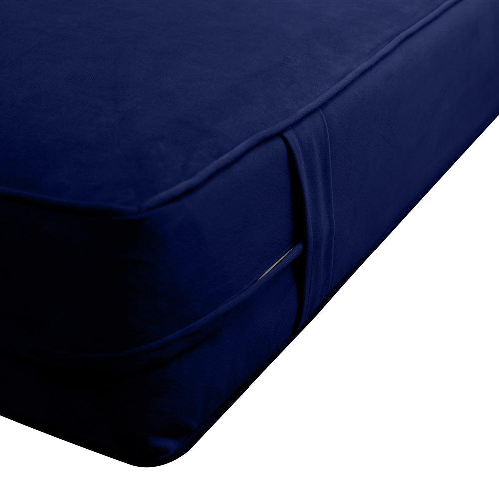 STYLE V3 - Velvet Indoor Daybed Mattress Bolster Backrest Cushion Pillow |COVERS ONLY|