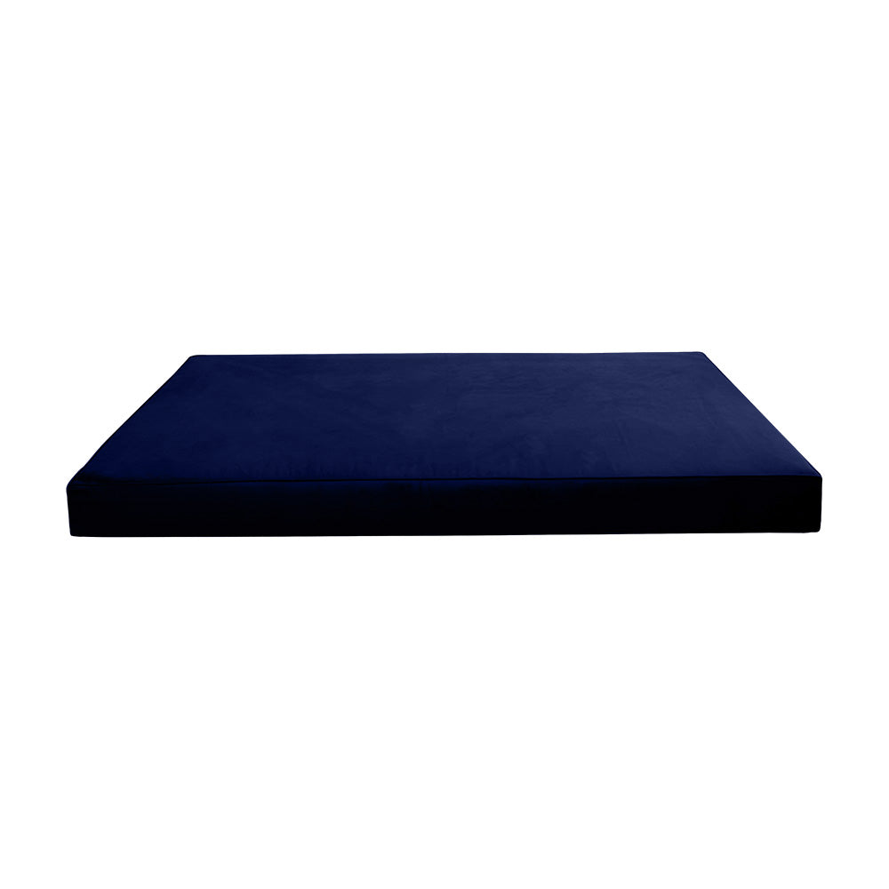 STYLE V6 - Velvet Indoor Daybed Mattress Bolster Cushion Pillow Complete Set