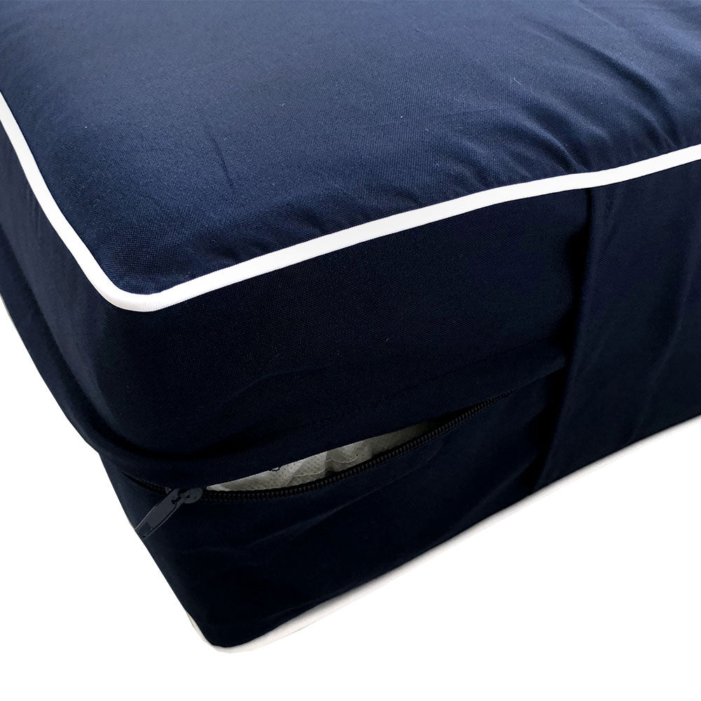 STYLE 5 - Mattress & Pillow Bolster Cushion Cover and Insert for Outdoor Indoor Daybed Porch Swing Bed Full Size