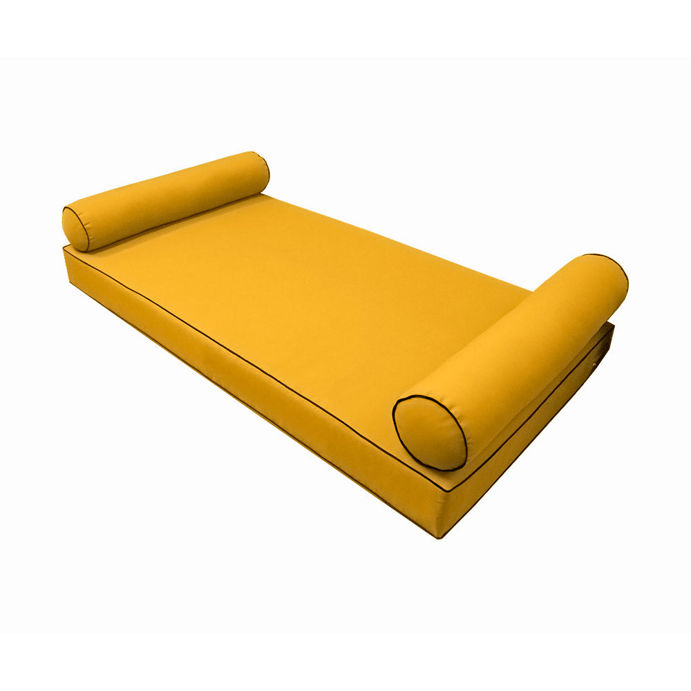 Elegant cushion and bolster set featuring refined craftsmanship and knife-edge detailing, designed for versatile indoor and outdoor comfort.