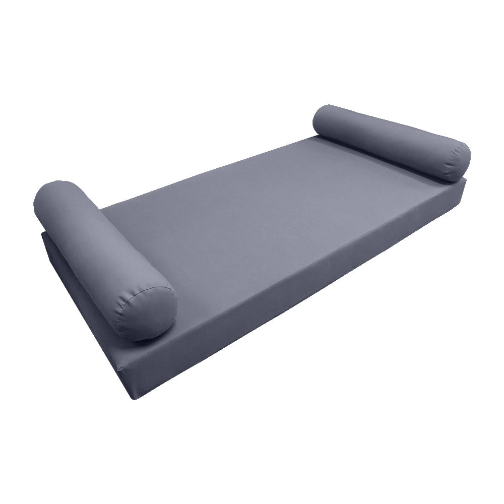 Modern outdoor daybed cushion set with two bolsters and two pillows, ideal for patio, porch, or indoor lounge spaces. — cover only