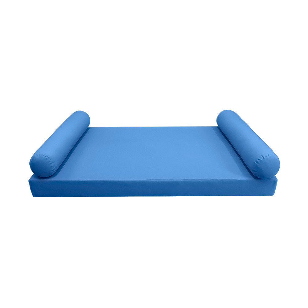 STYLE 5 - Mattress & Bolster Pillow for Outdoor Indoor Daybed Porch Swing Bed Crib Size | COVERS ONLY |