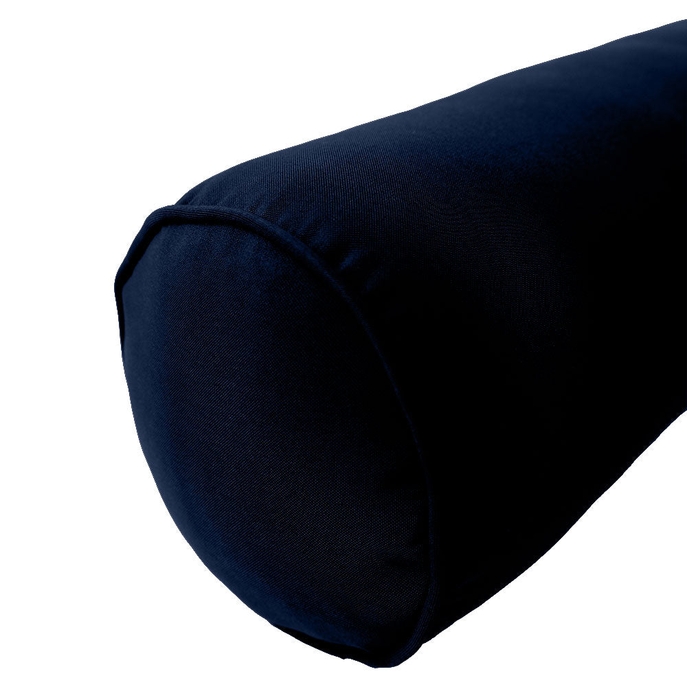 STYLE 5 - Mattress & Pillow Bolster for Outdoor Indoor Daybed Porch Swing Bed Piped Trim Full Size AD101 | COVERS ONLY |
