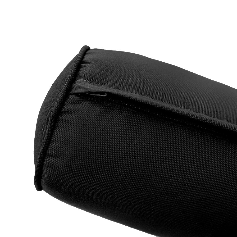 STYLE 5 - Mattress & Pillow Bolster for Outdoor Indoor Daybed Porch Swing Bed Piped Trim Full Size AD109 | COVERS ONLY |