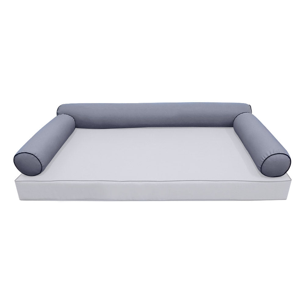 STYLE 6 - Bolster Pillow for Outdoor Indoor Daybed Porch Swing Bed Twin-XL Size | COVERS ONLY |