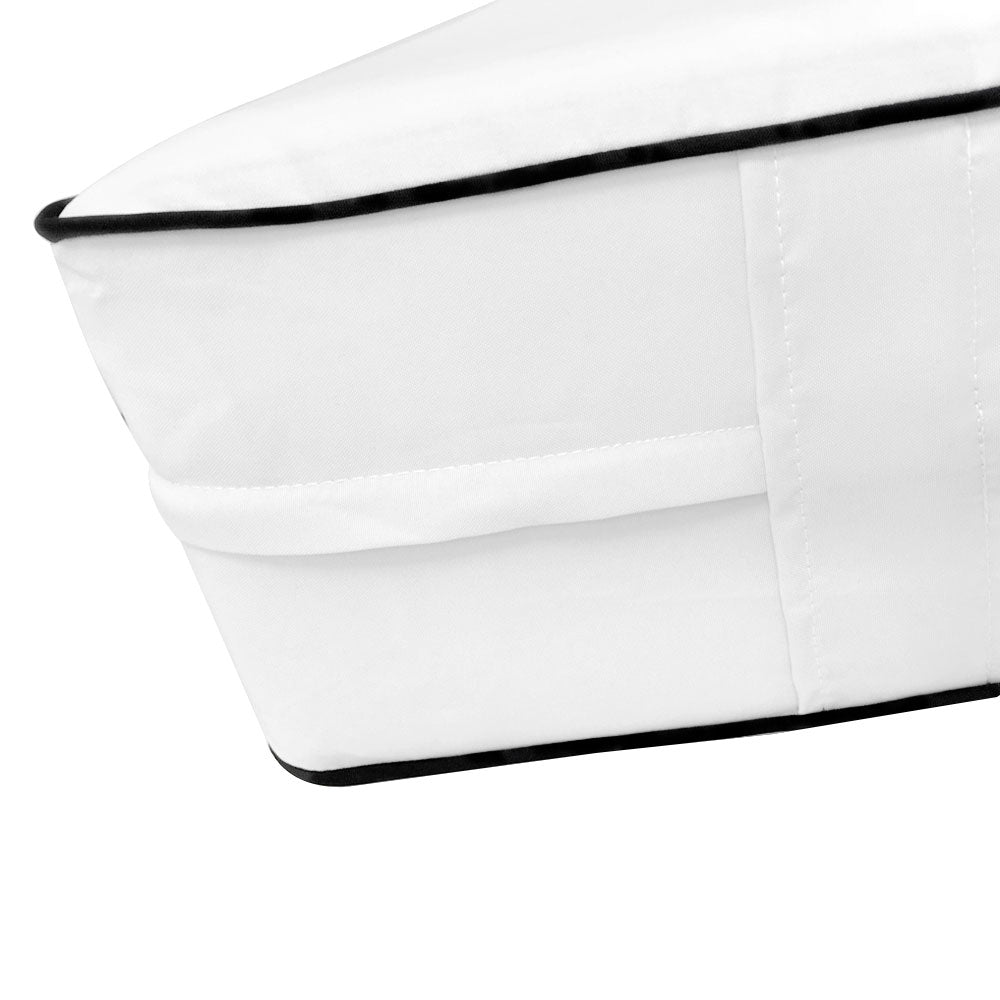 STYLE 6 - Mattress & Pillow Bolster Cushion Cover and Insert for Outdoor Indoor Daybed Porch Swing Bed Full Size