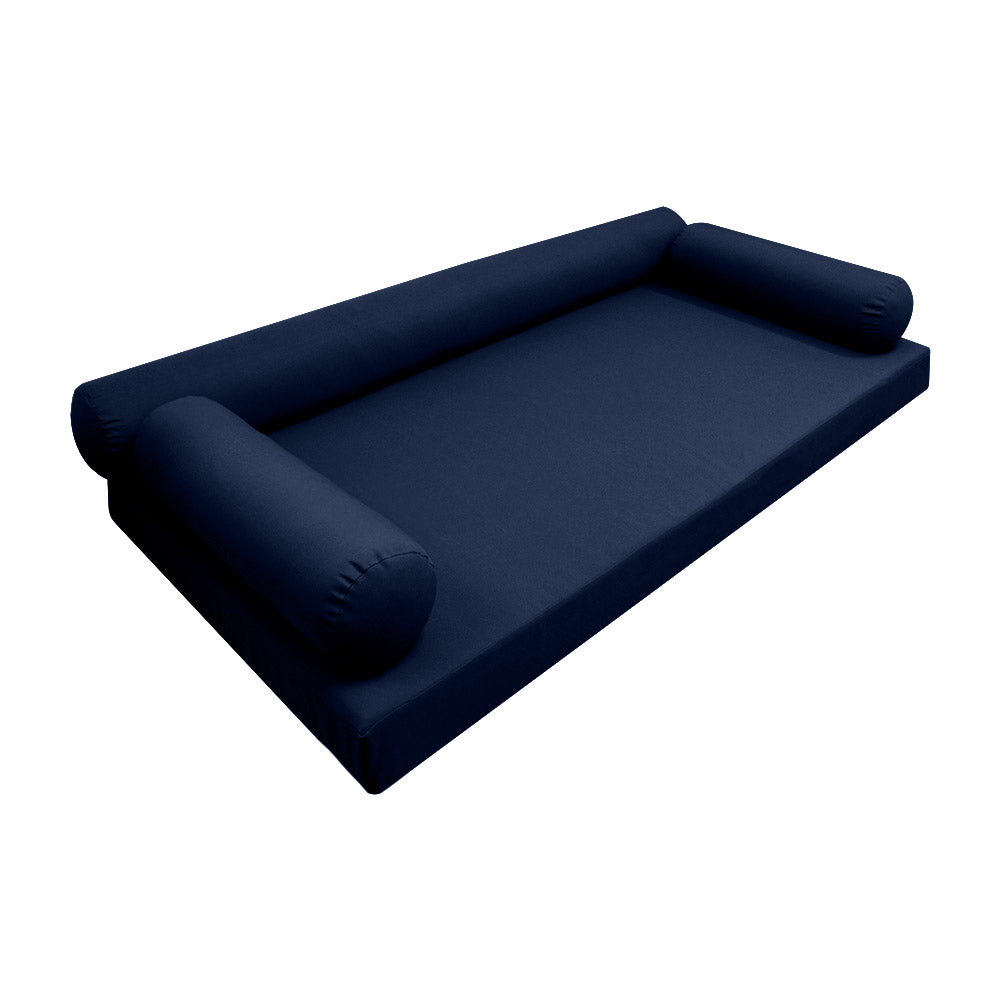 Modern outdoor daybed cushion set with two bolsters and two pillows, ideal for patio, porch, or indoor lounge spaces. ā cover only