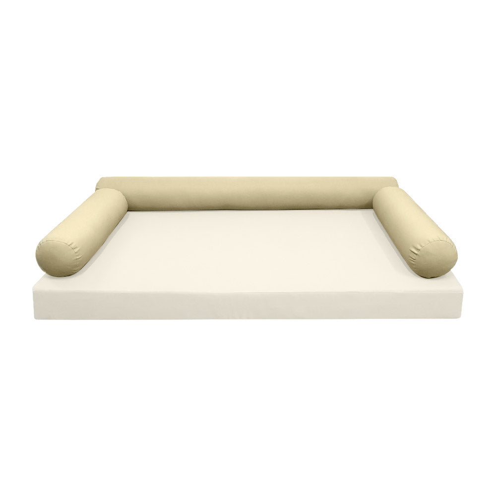 STYLE 6 - Bolster Pillow for Outdoor Indoor Daybed Porch Swing Bed Twin-XL Size | COVERS ONLY |