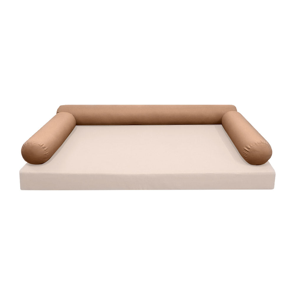 STYLE 6 - Bolster Pillow for Outdoor Indoor Daybed Porch Swing Bed Twin-XL Size | COVERS ONLY |