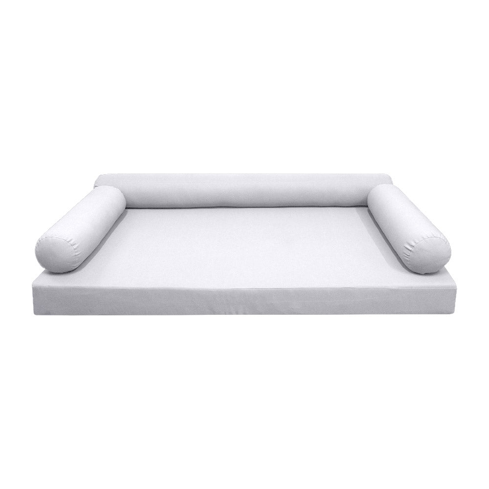 STYLE 6 - Mattress & Pillow Bolster Cushion Cover and Insert for Outdoor Indoor Daybed Porch Swing Bed Crib Size