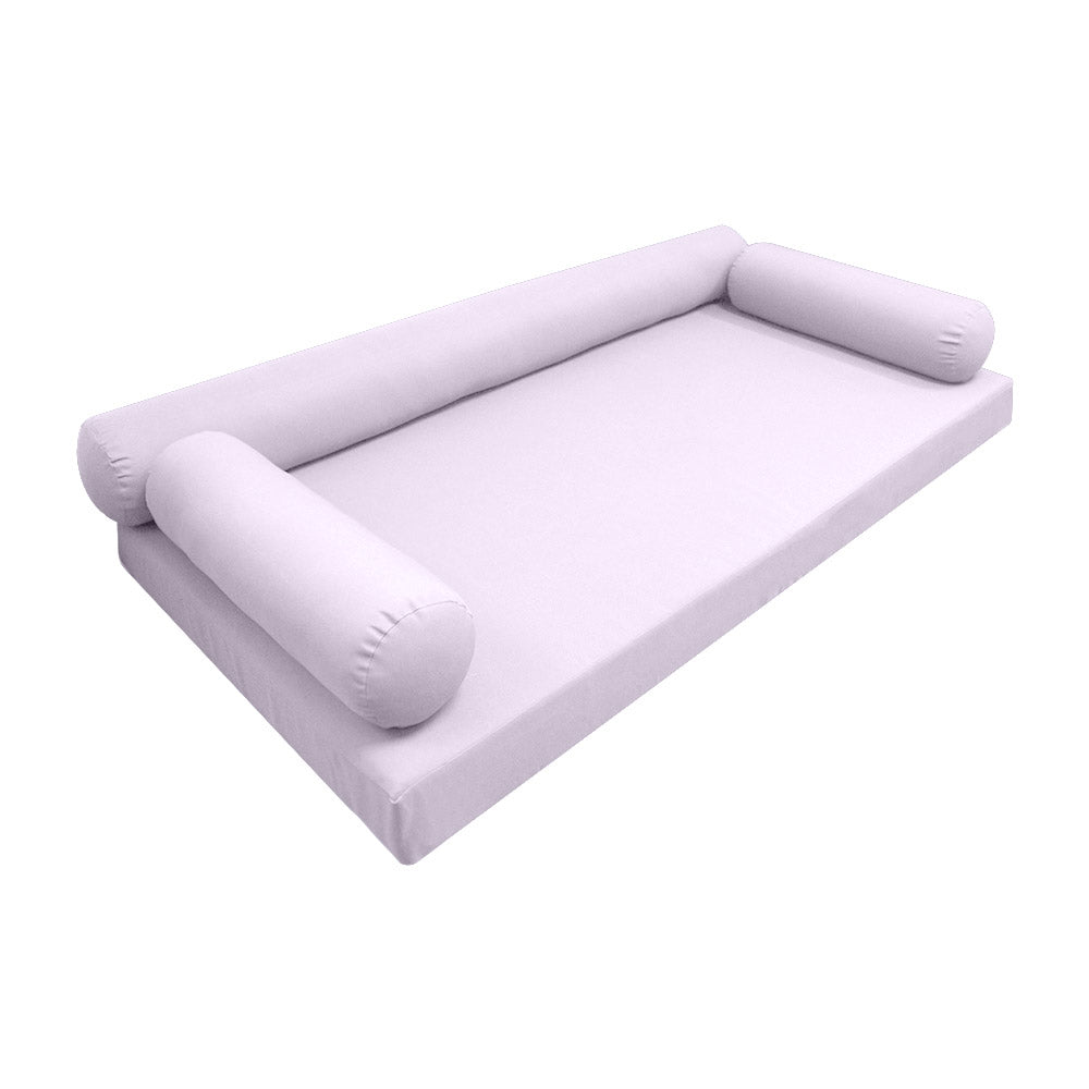 Modern outdoor daybed cushion set with two bolsters and two pillows, ideal for patio, porch, or indoor lounge spaces. — cover only