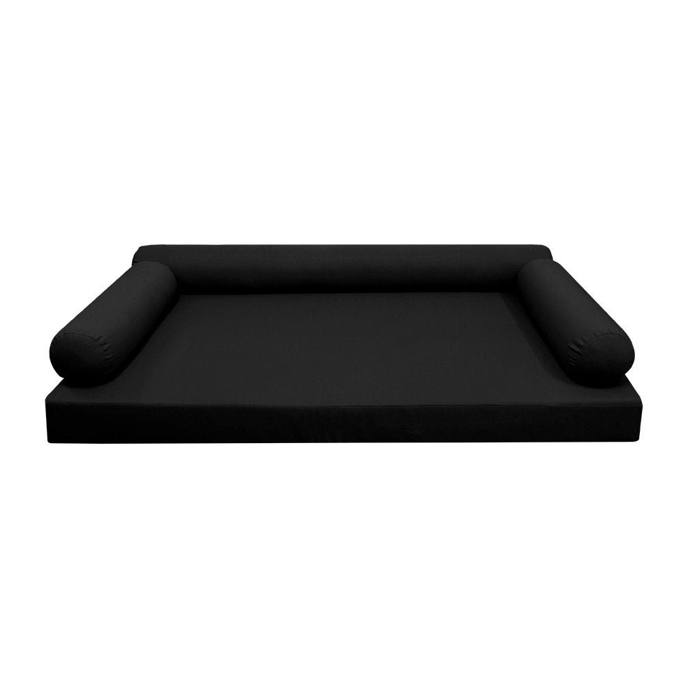 STYLE 6 - Mattress & Pillow Bolster Cushion Cover and Insert for Outdoor Indoor Daybed Porch Swing Bed Twin Size