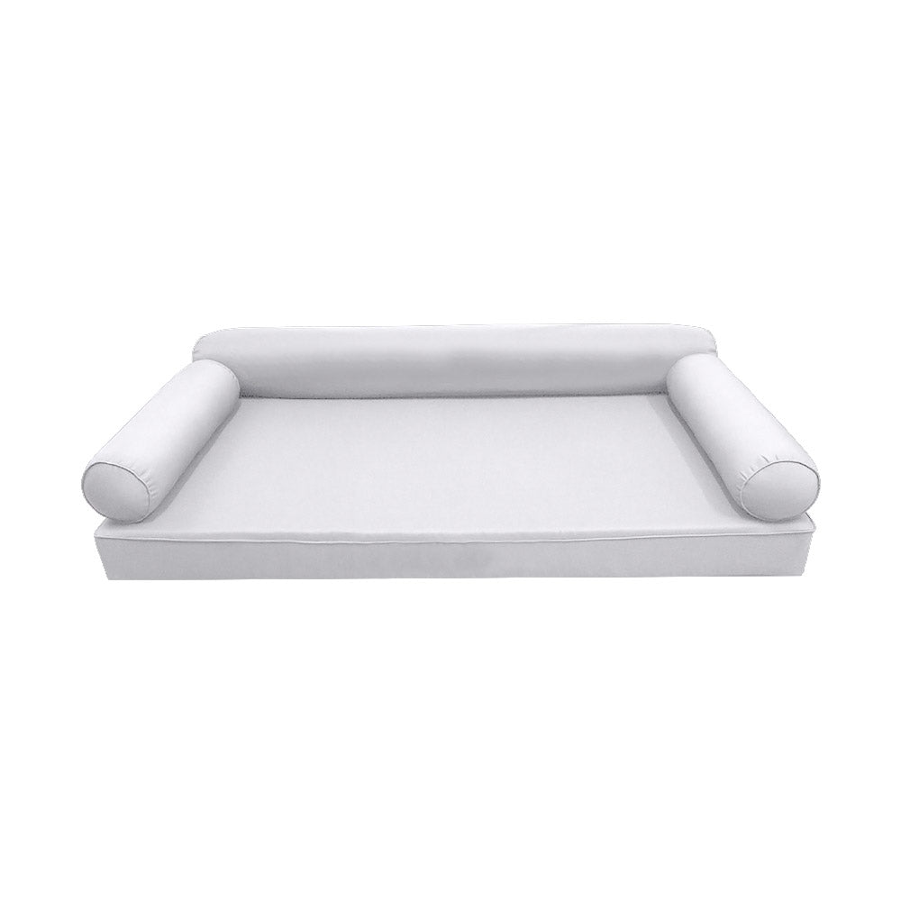 STYLE 6 - Mattress & Pillow Bolster Cushion Cover and Insert for Outdoor Indoor Daybed Porch Swing Bed Twin Size