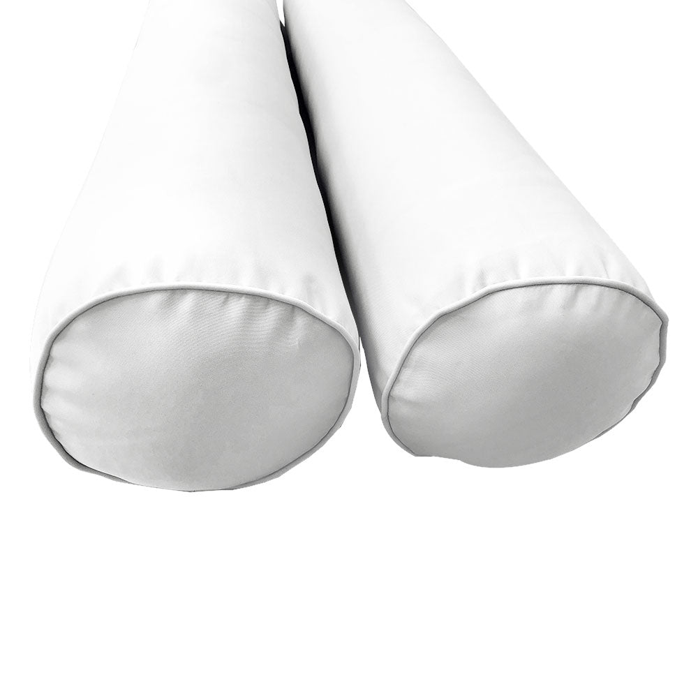 STYLE 6 - Mattress & Pillow Bolster for Outdoor Indoor Daybed Porch Swing Bed Piped Trim Full Size AD106 | COVERS ONLY |