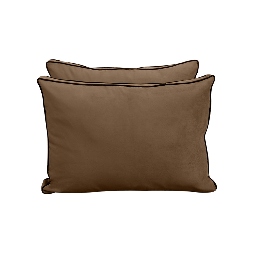 STYLE V1 - Velvet Indoor Daybed Mattress Bolster Backrest Cushion Pillow |COVERS ONLY|