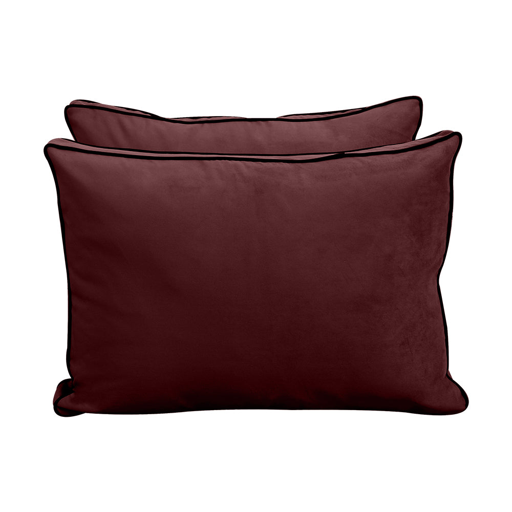 STYLE V1 - Velvet Indoor Daybed Mattress Bolster Backrest Cushion Pillow |COVERS ONLY|