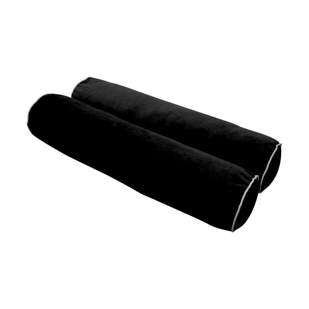 STYLE V5 - Velvet Indoor Daybed Mattress Bolster Cushion Pillow Complete Set