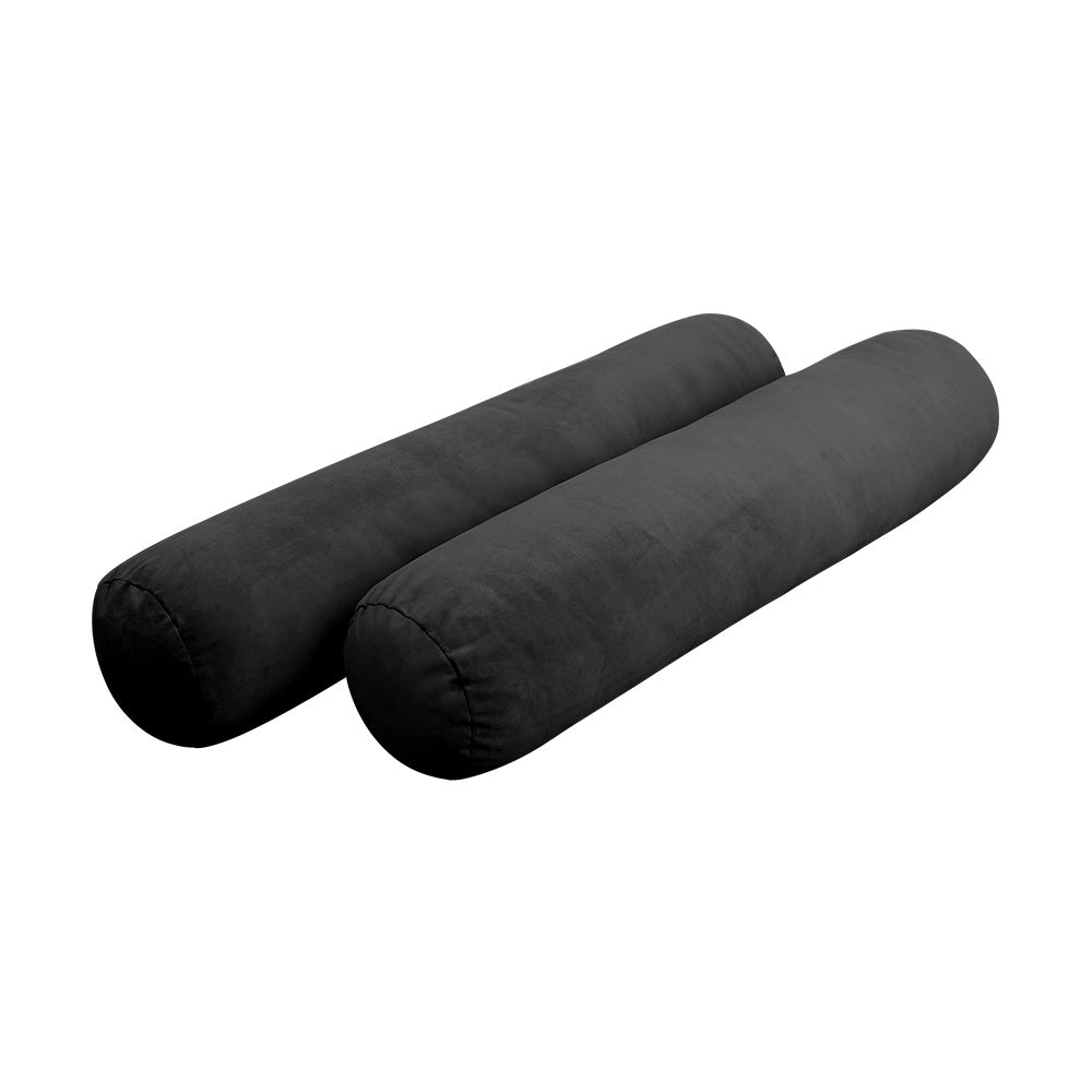 STYLE V5 - Velvet Indoor Daybed Bolster Pillow Cushion |COVERS ONLY|