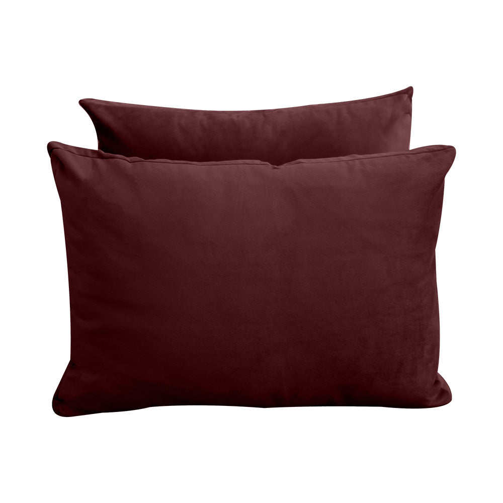 STYLE V1 - Velvet Indoor Daybed Mattress Bolster Backrest Cushion Pillow |COVERS ONLY|