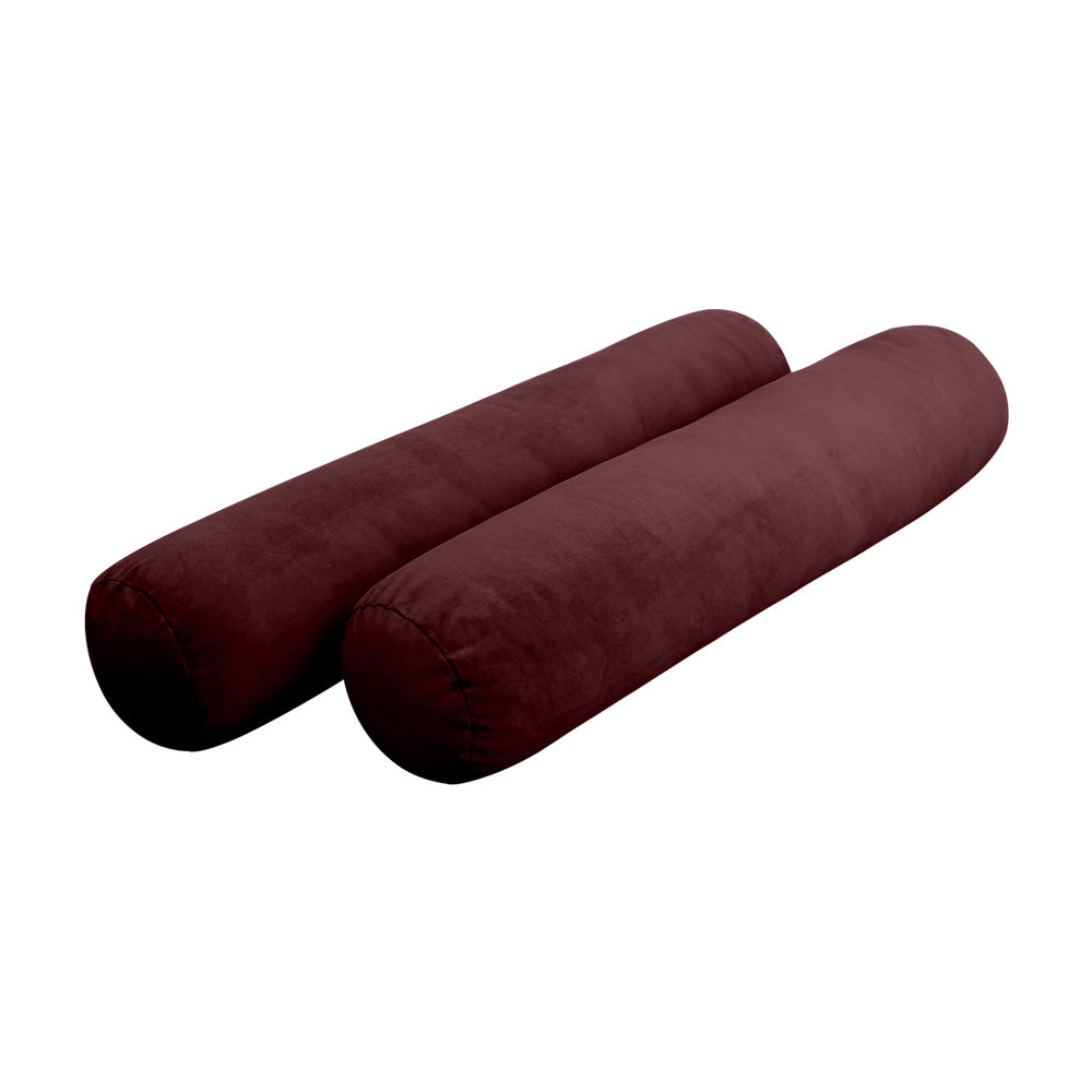 STYLE V5 - Velvet Indoor Daybed Mattress Bolster Pillow |COVERS ONLY|