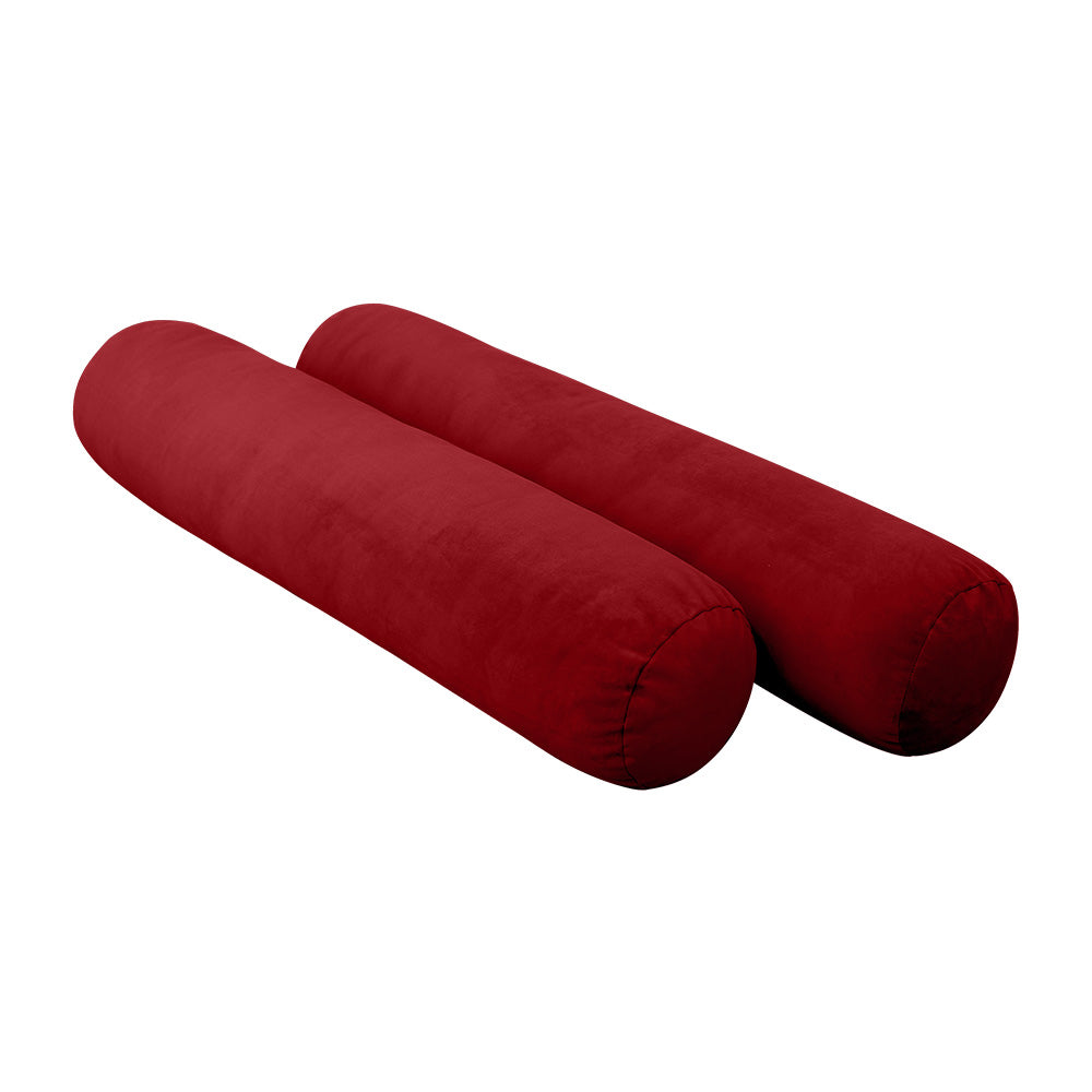 STYLE V5 - Velvet Indoor Daybed Mattress Bolster Cushion Pillow Complete Set