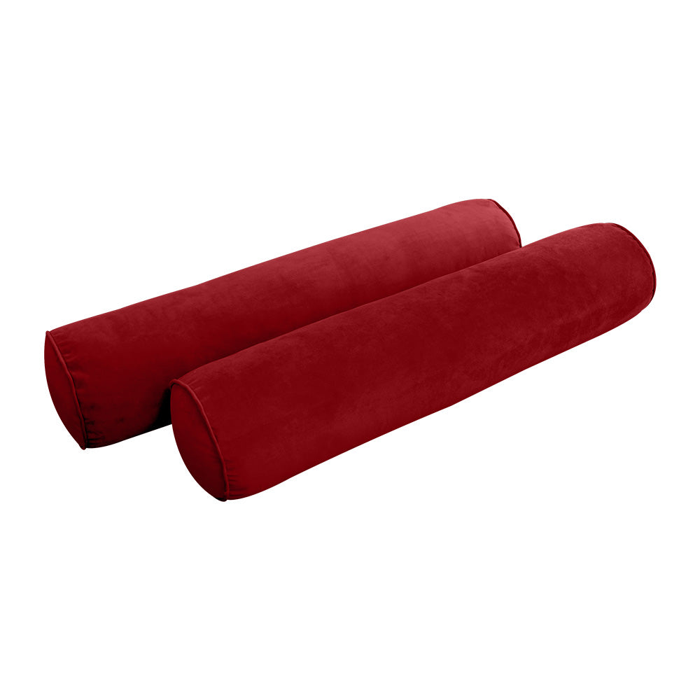 STYLE V5 - Velvet Indoor Daybed Mattress Bolster Pillow |COVERS ONLY|