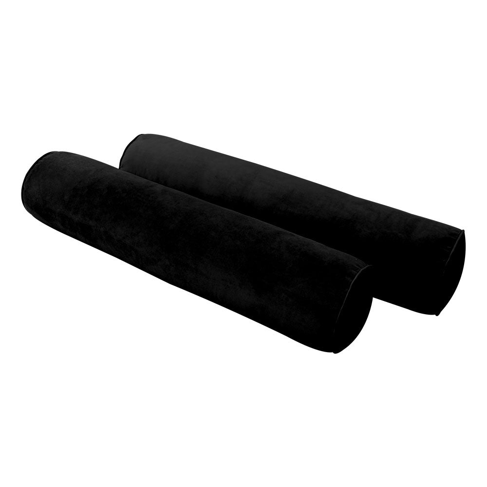 STYLE V5 - Velvet Indoor Daybed Bolster Pillow Cushion |COVERS ONLY|