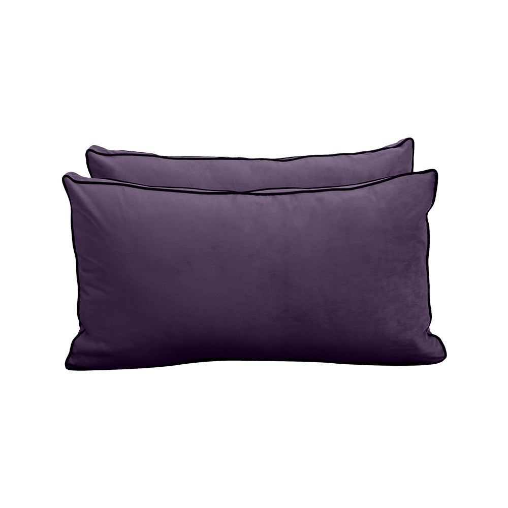 STYLE V2 - Velvet Indoor Daybed Mattress Bolster Backrest Cushion Pillow |COVERS ONLY|