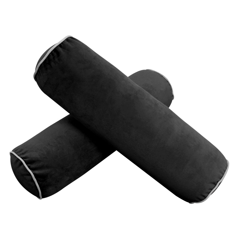 STYLE V3 - Velvet Indoor Daybed Bolster Backrest Cushion Pillow |COVERS ONLY|