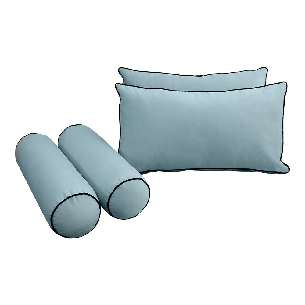 STYLE V2 - Velvet Indoor Daybed Bolster Backrest Cushion Pillow |COVERS ONLY|