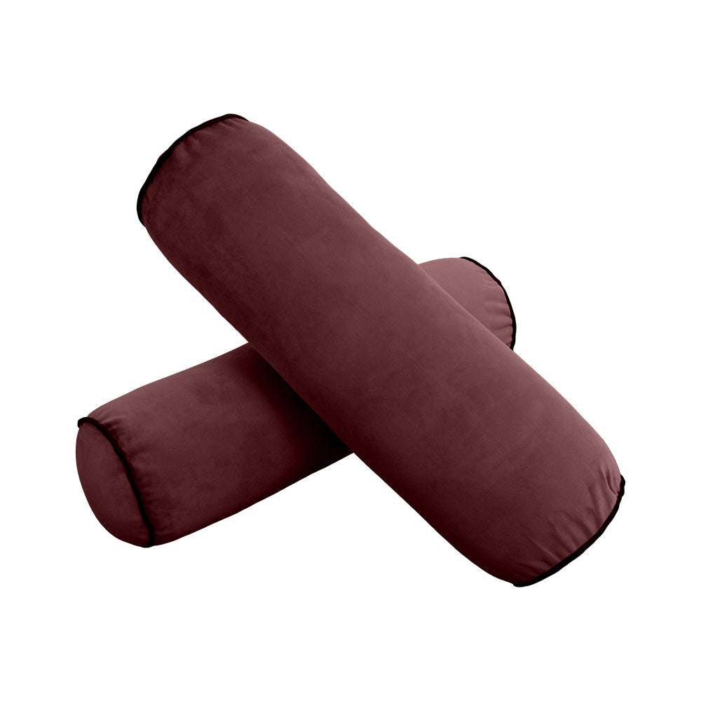 STYLE V3 - Velvet Indoor Daybed Bolster Backrest Cushion Pillow |COVERS ONLY|
