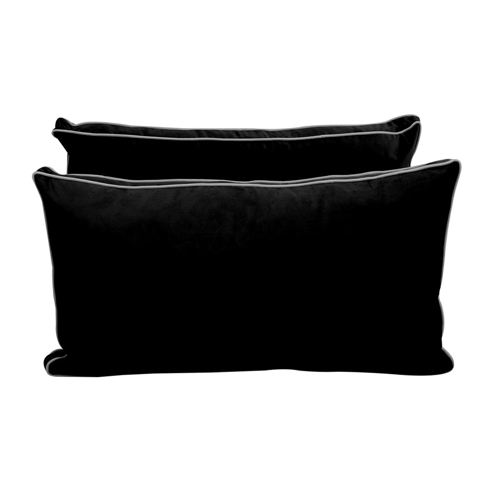 STYLE V2 - Velvet Indoor Daybed Mattress Bolster Backrest Cushion Pillow |COVERS ONLY|