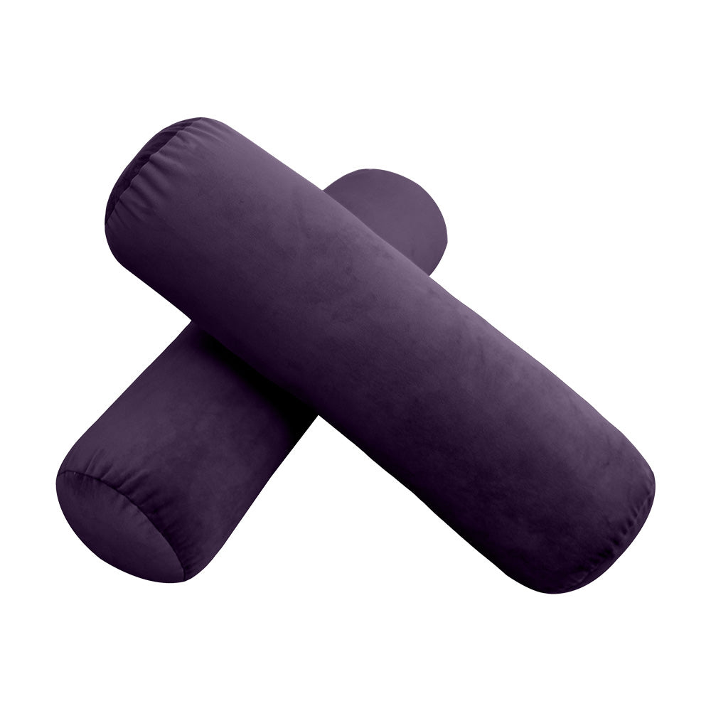 STYLE V3 - Velvet Indoor Daybed Bolster Backrest Cushion Pillow |COVERS ONLY|