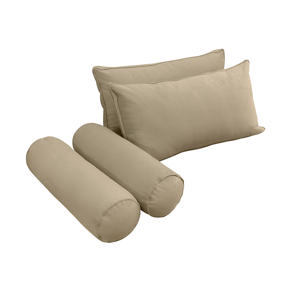 STYLE V2 - Velvet Indoor Daybed Bolster Backrest Cushion Pillow |COVERS ONLY|