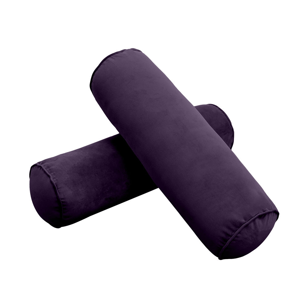 STYLE V3 - Velvet Indoor Daybed Bolster Backrest Cushion Pillow |COVERS ONLY|