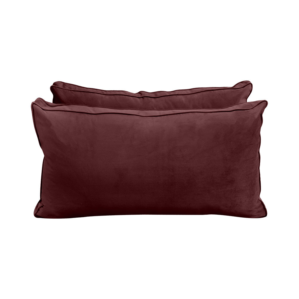 STYLE V2 - Velvet Indoor Daybed Mattress Bolster Backrest Cushion Pillow Complete Set