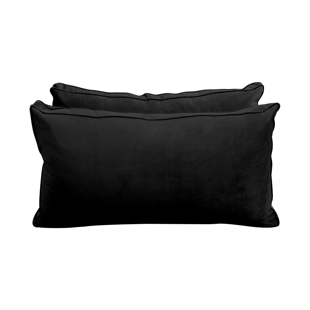 STYLE V2 - Velvet Indoor Daybed Bolster Backrest Cushion Pillow |COVERS ONLY|