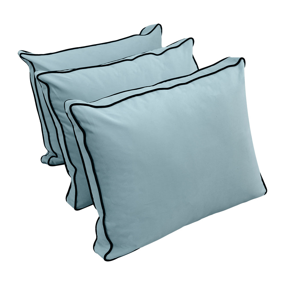 STYLE V3 - Velvet Indoor Daybed Bolster Backrest Cushion Pillow |COVERS ONLY|