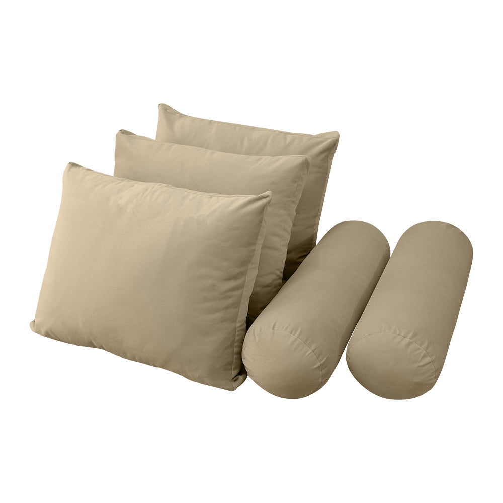 STYLE V3 - Velvet Indoor Daybed Bolster Backrest Cushion Pillow |COVERS ONLY|