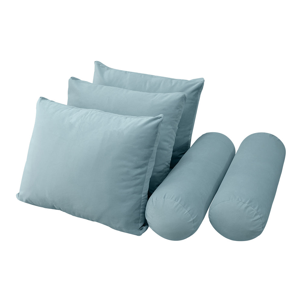 STYLE V3 - Velvet Indoor Daybed Mattress Bolster Backrest Cushion Pillow |COVERS ONLY|