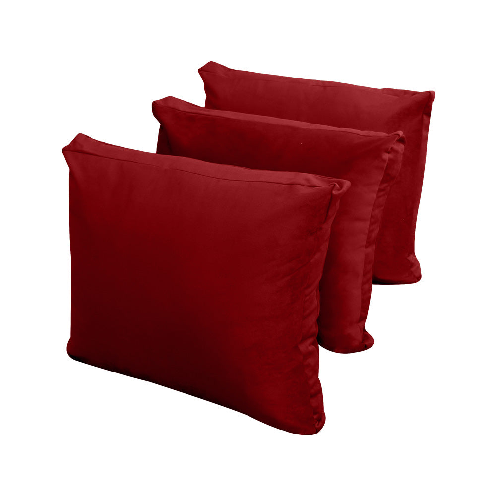 STYLE V3 - Velvet Indoor Daybed Bolster Backrest Cushion Pillow |COVERS ONLY|