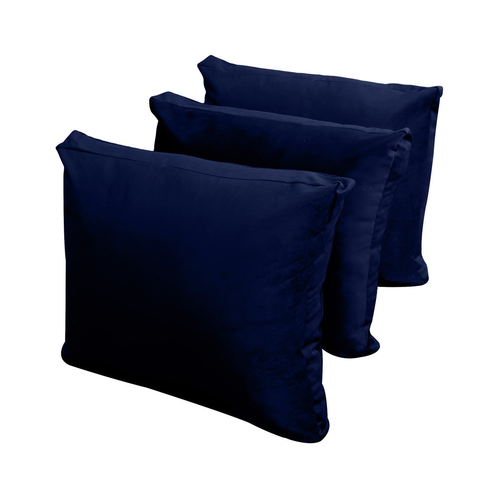 STYLE V3 - Velvet Indoor Daybed Bolster Backrest Cushion Pillow |COVERS ONLY|