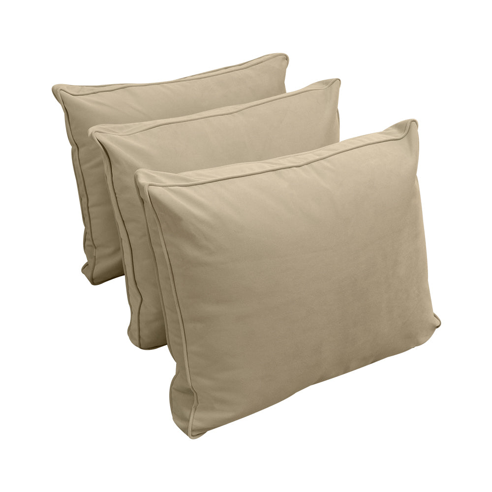 STYLE V3 - Velvet Indoor Daybed Bolster Backrest Cushion Pillow |COVERS ONLY|