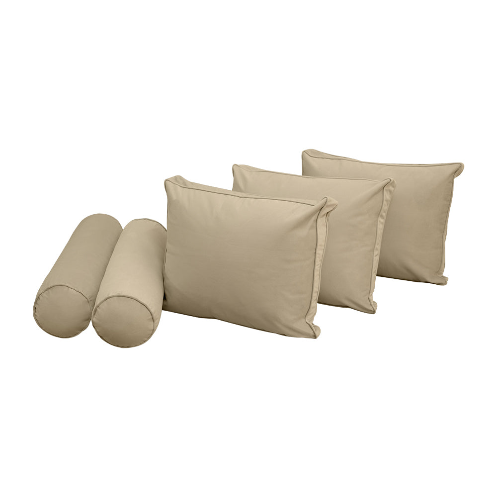 STYLE V3 - Velvet Indoor Daybed Mattress Bolster Backrest Cushion Pillow |COVERS ONLY|