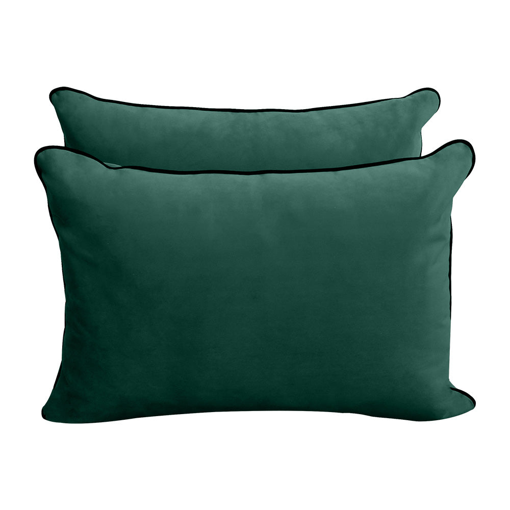 STYLE V4 - Velvet Indoor Daybed Mattress Bolster Backrest Cushion Pillow |COVERS ONLY|