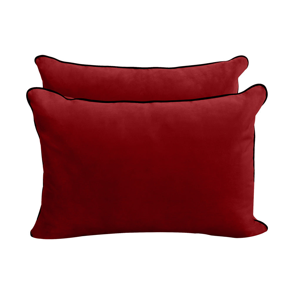 STYLE V4 - Velvet Indoor Daybed Mattress Bolster Backrest Cushion Pillow Complete Set