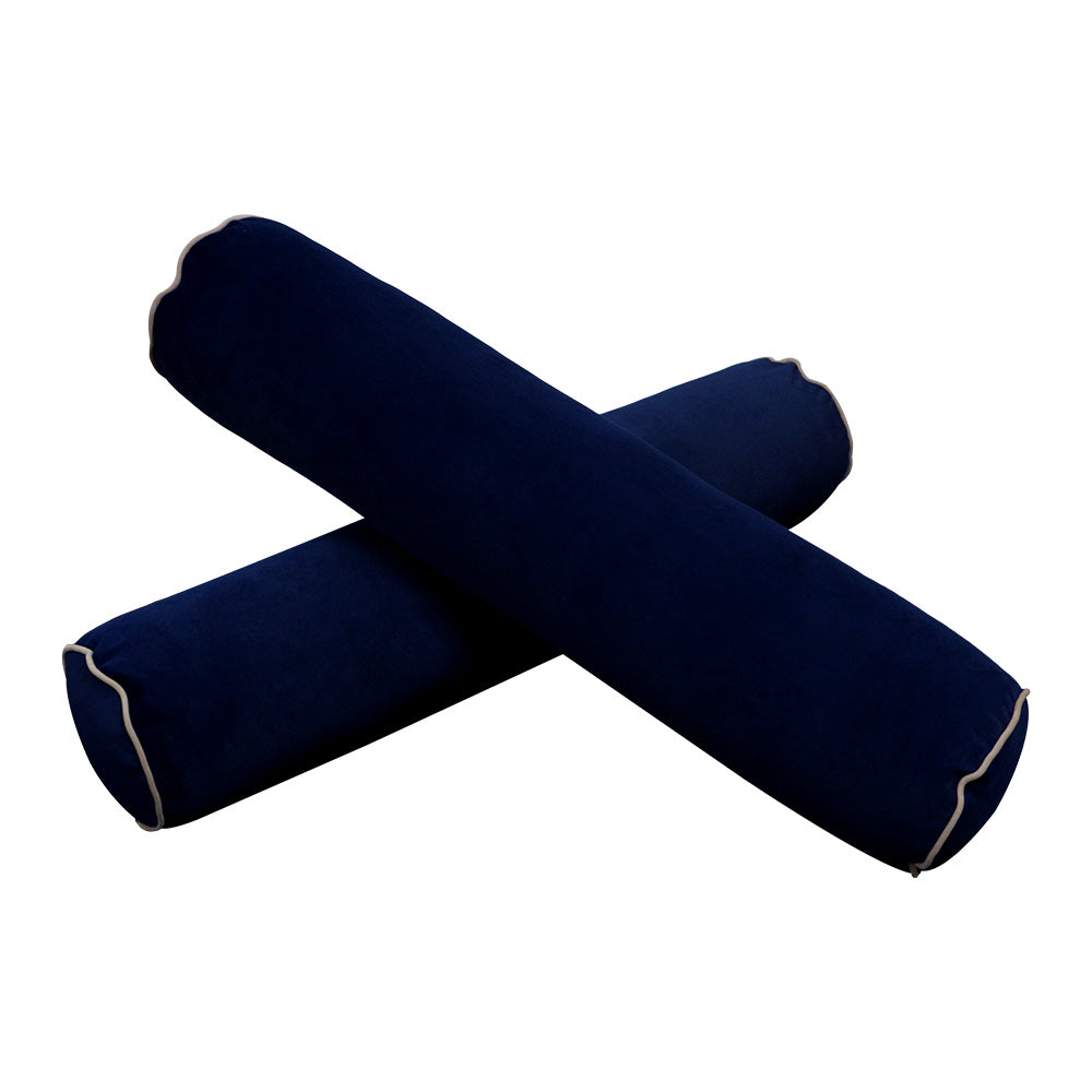 STYLE V4 - Velvet Indoor Daybed Bolster Backrest Cushion Pillow |COVERS ONLY|