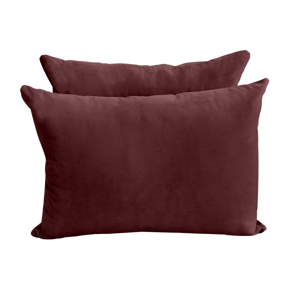 STYLE V4 - Velvet Indoor Daybed Bolster Backrest Cushion Pillow |COVERS ONLY|